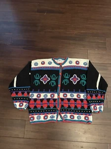 Vintage Le Moda Women’s Hand Knit Retro Grandma Sweater Size Large - Picture 1 of 6