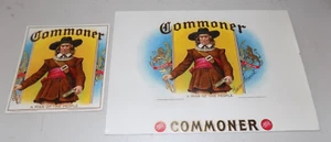 CIGAR BOX LABEL PAIR, Inner/Outer, COMMONER, OLIVER CROMWELL, MAN OF THE PEOPLE - Picture 1 of 1