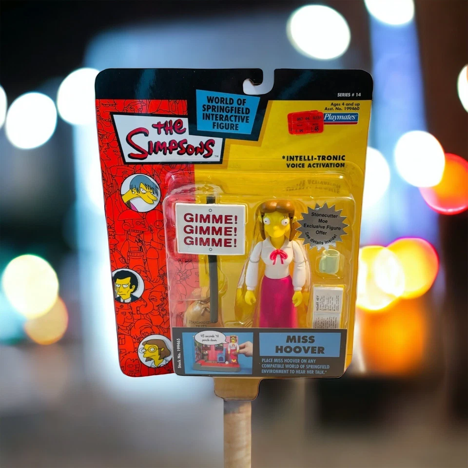 Boneco de ação Playmates Toys The Simpsons Miss Hoover World of Springfield - Imagem 1 de 4