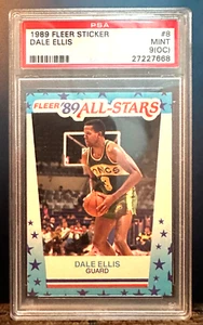 1989 Fleer Sticker 8 Dale Ellis PSA NM-MT 9(OC) Seattle Super Sonics - Picture 1 of 2