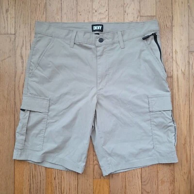 DKNY Men's Jumel Tech Cargo Stretch Shorts Khaki 34 with 9.5" inseam - Image 1 of 4