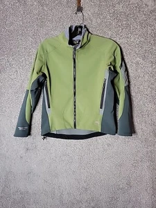 Hard Wear Windstopper Soft Shell Jacket Womens M Mock Neck Green Made in USA - Picture 1 of 8