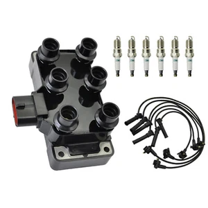 New Ignition Coil & 6pcs Spark plug & 6pcs Wire For Ford Mustang V6 2005-2010 - Picture 1 of 14