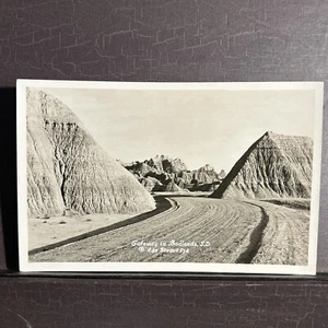 RPPC Gateway Badlands National Park SD South Dakota Rise Studio photo Postcard - Picture 1 of 3