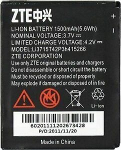 Battery LI3715T42P3H415266 For ZTE Avail Z990 N990 N760 N780 V881 OEM 1500mAh 