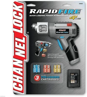 ChannelLock Rapid Fire Quick Loading Cordless Screw Gun Screwdriver ‎‎Drill Driv