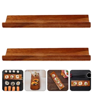 2 Pcs Sushi Bench Serving Trays Dessert Platter Long Plate Child - Picture 1 of 12