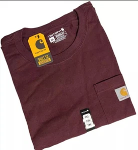 Carhartt Herren Large Loose Fit Heavy Weight Kurzarm Brusttasche weinrot - Bild 1 von 1