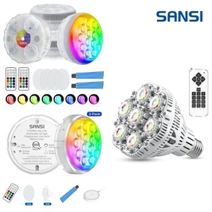 Pool Light Underwater Swimming RGB Color Led Pool Lights battery W/Remote SANSI - Picture 1 of 36