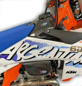 PRO CARBON TANK COVER PROTECTOR FULL KTM EXCF250 EXCF350 EXCF450 2024-2025 - Picture 1 of 5