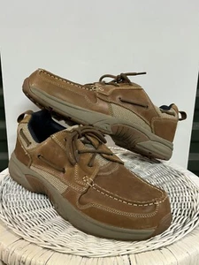 Rugged Axis Shark Grip Hand Sewn Leather Mens Boat Shoes Size 10.5W - Picture 1 of 11