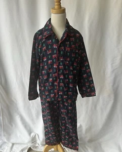 Janie And Jack Boys Christmas Train Pajamas Size 5 - Picture 1 of 12