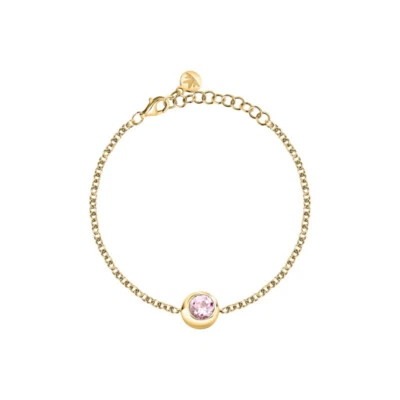 Bracciale MORELLATO TESORI ETERNI SAXN11 Argento 925 Dorato Quarzo Rosa - Immagine 1 di 2