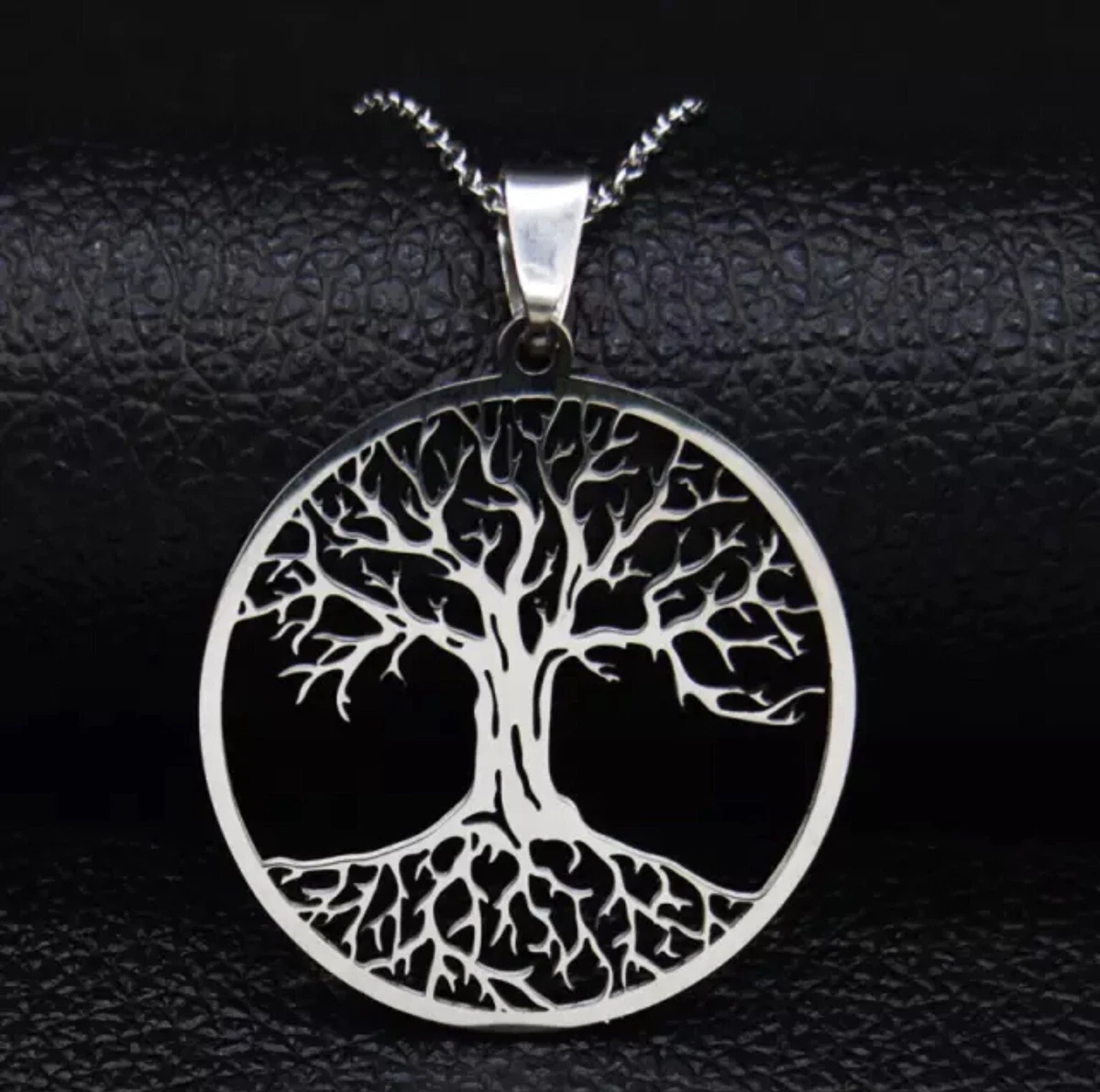 Baum Des Lebens Halskette 925 Sterling Silber - Mit Grünen Zirkonia, Hypoallergen, In Geschenkbox, Für Damen & Herren