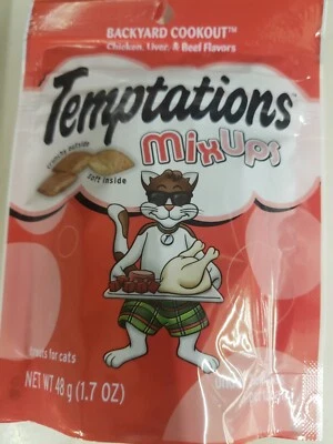 TEMPTATIONS MixUps golosinas para gatos sabor cocina patio trasero 1,7 oz nuevo Foto 1 de 2