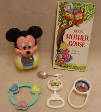Vintage Roly Roly Mickey Mouse & Lot of Rattles Book 