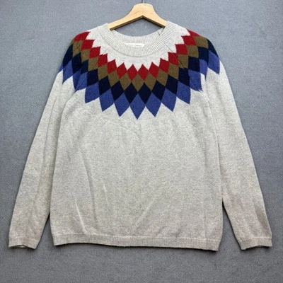 SEASALT Jumper UK 14 Knit Fairisle Nordic Scandi Yoke Centrepiece Camber Rocks - Image 1 of 4