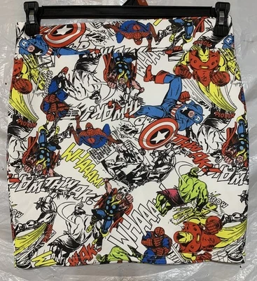 Minifalda con estampado de cómic de héroes de Marvel Mighty Fine - Mediana - Usada en excelente estado - Halloween Foto 1 de 4