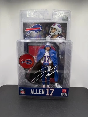 Figura de la serie McFarlane’s Legacy autografiada por Josh Allen Buffalo Bills (DAÑADA) Foto 1 de 4