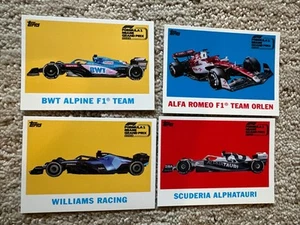 Topps 2022 F1 MIAMI GP 4 Card Set Exclusive ALFA WILLIAMS ALPINE ALPHATAURI - Picture 1 of 4