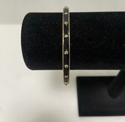 Brazalete Brazalete Kate Spade New York Tono Dorado Negro Esmalte Punteado Foto 1 de 4