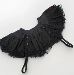 Tripp NYC Skull Bows Tutu Mini Skirt Medium Ruffle Tulle Lace Goth Emo RARE - Picture 1 of 9