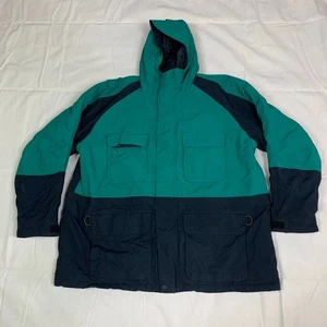 VTG Cabela’s Guidewear Fishing GORE-TEX Jacket Mens 2XL Outdoor Gear Green Black - Picture 1 of 13