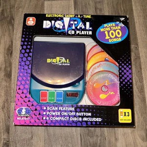 Reproductor de CD de juguete vintage para niños con 4 discos 100 canciones y luz NUEVO - Imagen 1 de 2