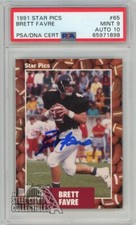 Brett Favre 1991 Star Pics Autograph Rookie Card #65 PSA 9 PSA/DNA 10 (898)