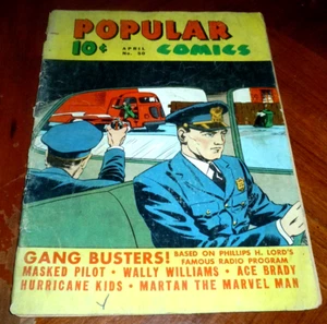 POPULAR COMICS #50 (DELL 1940) F-P cond. MARVEL MAN, GANG BUSTERS - Picture 1 of 6