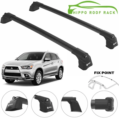 Багажник на крышу поперечные штанги черный 2X для Mitsubishi Outlander Sport 2011-2022 точка фиксации - Изображение 1 из 4