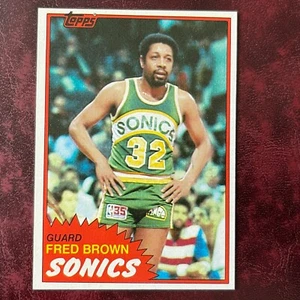 1981-82 Topps Set DOWNTOWN FREDDIE BROWN #43 SONICS NM/MINT+ HIGH GRADE* VENDING - Picture 1 of 2