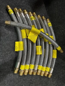 10 Stck. 3/4 MNPT Fest Schwenkbar Pro Hydronic 18" Messing Edelstahl HSS218MFMS - Bild 1 von 5