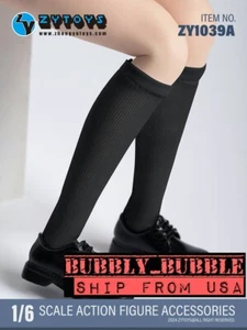 1/6 School Girl Socks Black Color For 12" PHICEN Hot Toys Female Figure ☆USA☆ - Picture 1 of 2