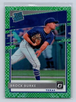 2020 Donruss Optic  Brock Burke Dragon Green Rated Rookie 40 (/84) - Image 1 of 2