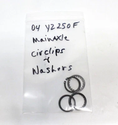 Yamaha YZ250F YZ 250F 2004 01-09 eje principal clips de arandela varios Foto 1 de 4