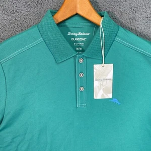 Camisa Polo Tommy Bahama Emfielder Para Hombres M Verde Supima Algodón IslandZone - Imagen 1 de 19