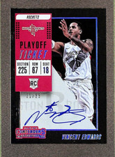 2018-19 Contenders Vincent Edwards Playoff Ticket Rookie RC /35 Houston Rockets