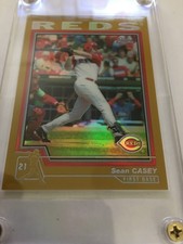 2003 Topps Chrome Sean Casey 167 Gold Refractor Cincinnati Reds