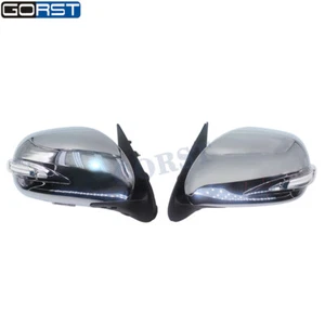for Toyota Hiace Chrome Electric Reflector Rearview Mirror Exterior Led Light - Picture 1 of 8