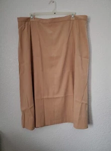 Susan Graver Style Camel Stretch zip closure Moleskin Trouser Skirt Size 3X New - Picture 1 of 10