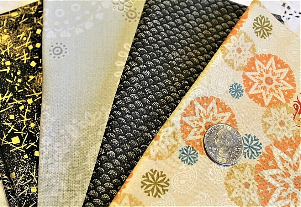 Delilah by Johnny Karwan Odyssey Medallion Benartex + Others  4 Fat Qtrs. Cotton - Image 1 of 1