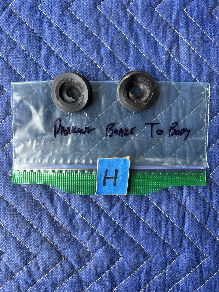 1986-1993 Volvo 240 244 245 Parking Brake Cable To Body Grommet Pair OEM #3668E - Image 1 of 4