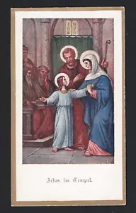 antique saint -holy card- image pious Jesus The Holy Family - Picture 1 of 1