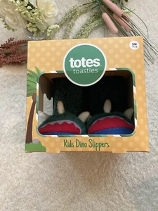 New Totes Toasties KIDS Dino SLIPPERS New In Box Kids SM 11-12 - Picture 1 of 4