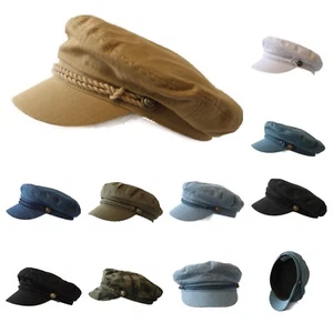 Men Sailor Captain Fisherman Cap Fashion Yacht Boat Costume Fiddler Unisex Hat - Picture 1 of 34
