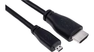 Micro HDMI to HDMI High-Speed v1.4 with Ethernet Cable 2m (for Raspberry Pi 4/5) - Picture 1 of 8