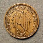 10479 Civil War Patriotic 206/320, The Flag Of Our Union, R-1, copper, 19mm, vf+