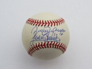 Roberto Alomar HOF/Sandy Alomar Dual-Autographed OAL Baseball Indians 180620
