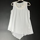 C est 1946 top M Shell Pearl Trimmed Neckline White NWT